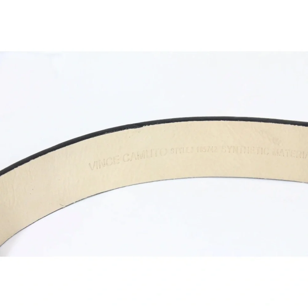 Vince Camuto Double Buckle Belt New Women Medium Western style Black leather - Picture 4 of 4